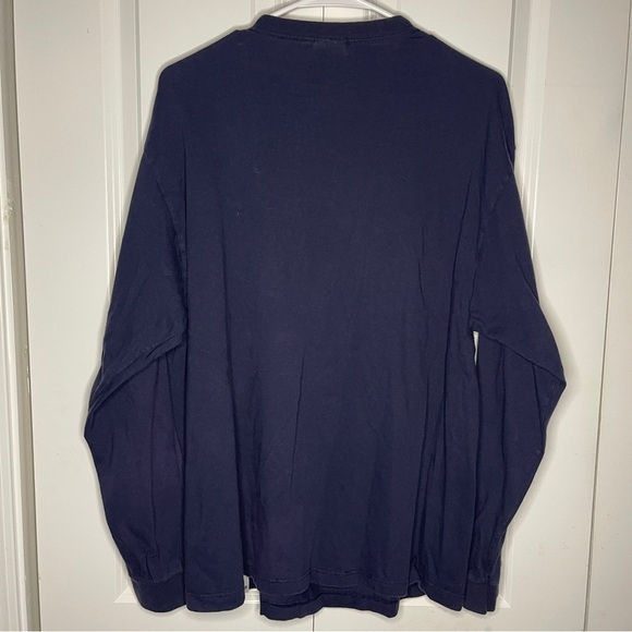 Vintage Timberland The Boot Company Medium Made In USA Long Sleeve Tshirt Navy - Picture 6 of 8